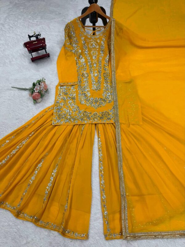 Party Wear Sharara Suit - Image 3